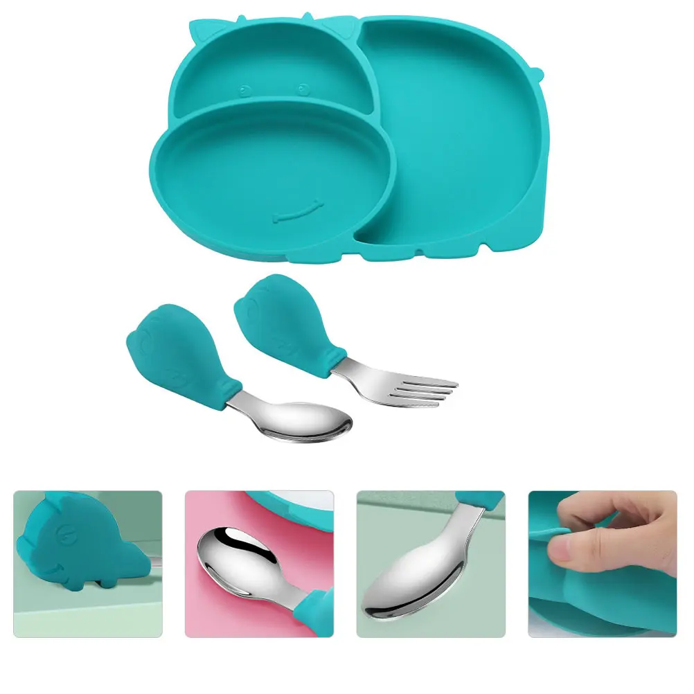 Silicone Plate Set Baby Compartments Toddler Training Tableware Food Grade Safe Dinner Plates Fork Spoon Matching High
Silicone Plate Set Baby Compartments Toddler Training Tableware Food Grade Safe Dinner Plates Fork Spoon Matching High