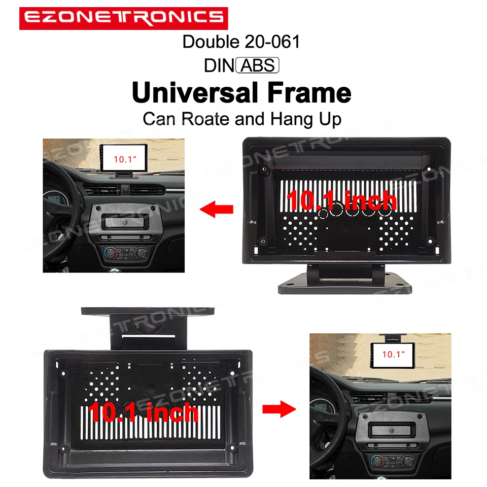 Универсальная рама DIN, 10 дюймов, для универсальной радиоприемной панели, можно вращать и повесить, для приборной панели автомобиля, комплект для отделки, стерео
Универсальная рама DIN, 10 дюймов, для универсальной радиоприемной панели, можно вращать и повесить, для приборной панели автомобиля, комплект для отделки, стерео