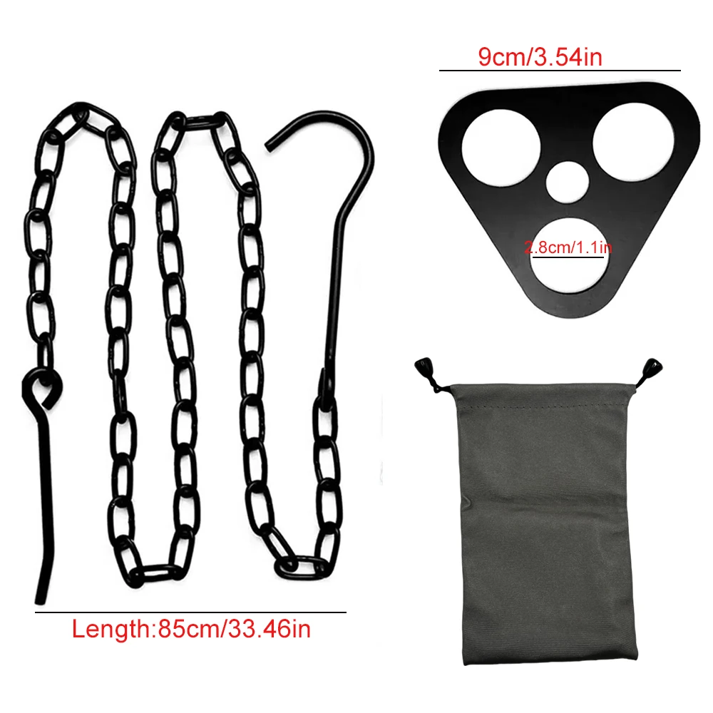 Adjustable Chain Length Tripod Ring For Camp-Picnic Camping Tripod Hanging Pot Bracket With Leather Storage Bag BBQ Rack Hanger
Adjustable Chain Length Tripod Ring For Camp-Picnic Camping Tripod Hanging Pot Bracket With Leather Storage Bag BBQ Rack Hanger