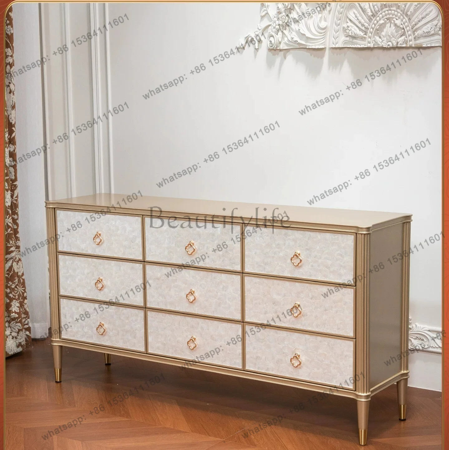 Rubber wood household chest drawer storage living room bedroom cabinet large capacity high-end
Rubber wood household chest drawer storage living room bedroom cabinet large capacity high-end