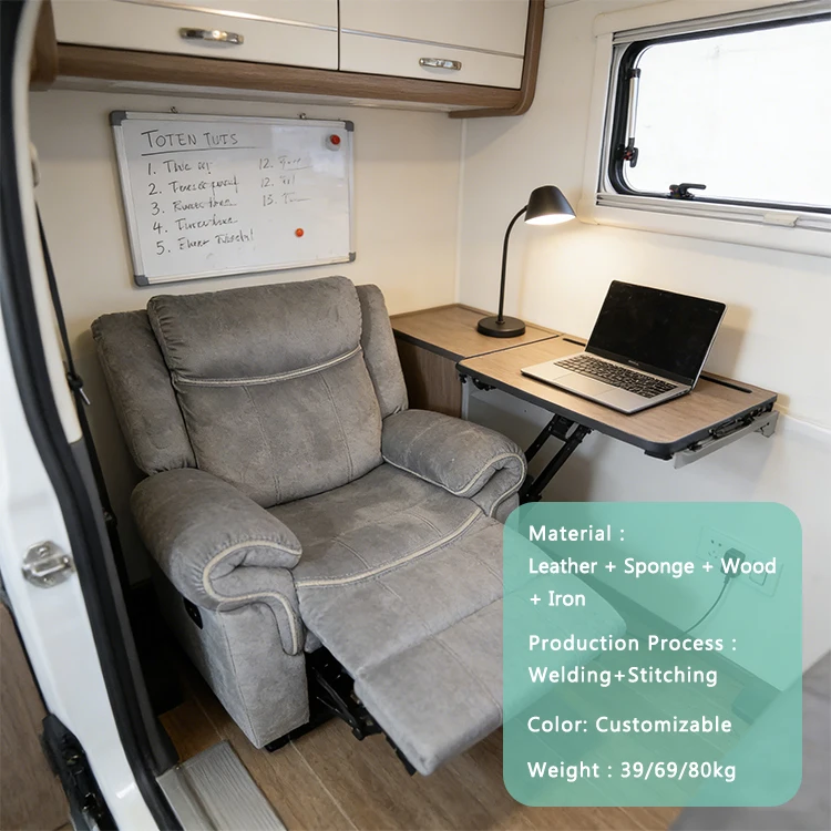 RV Recliner Sofa Seat | Single/Double/Triple Camper RV Chair with Footrest & Cup Holder, Motorhome Seating, OEM Customizable
RV Recliner Sofa Seat | Single/Double/Triple Camper RV Chair with Footrest & Cup Holder, Motorhome Seating, OEM Customizable