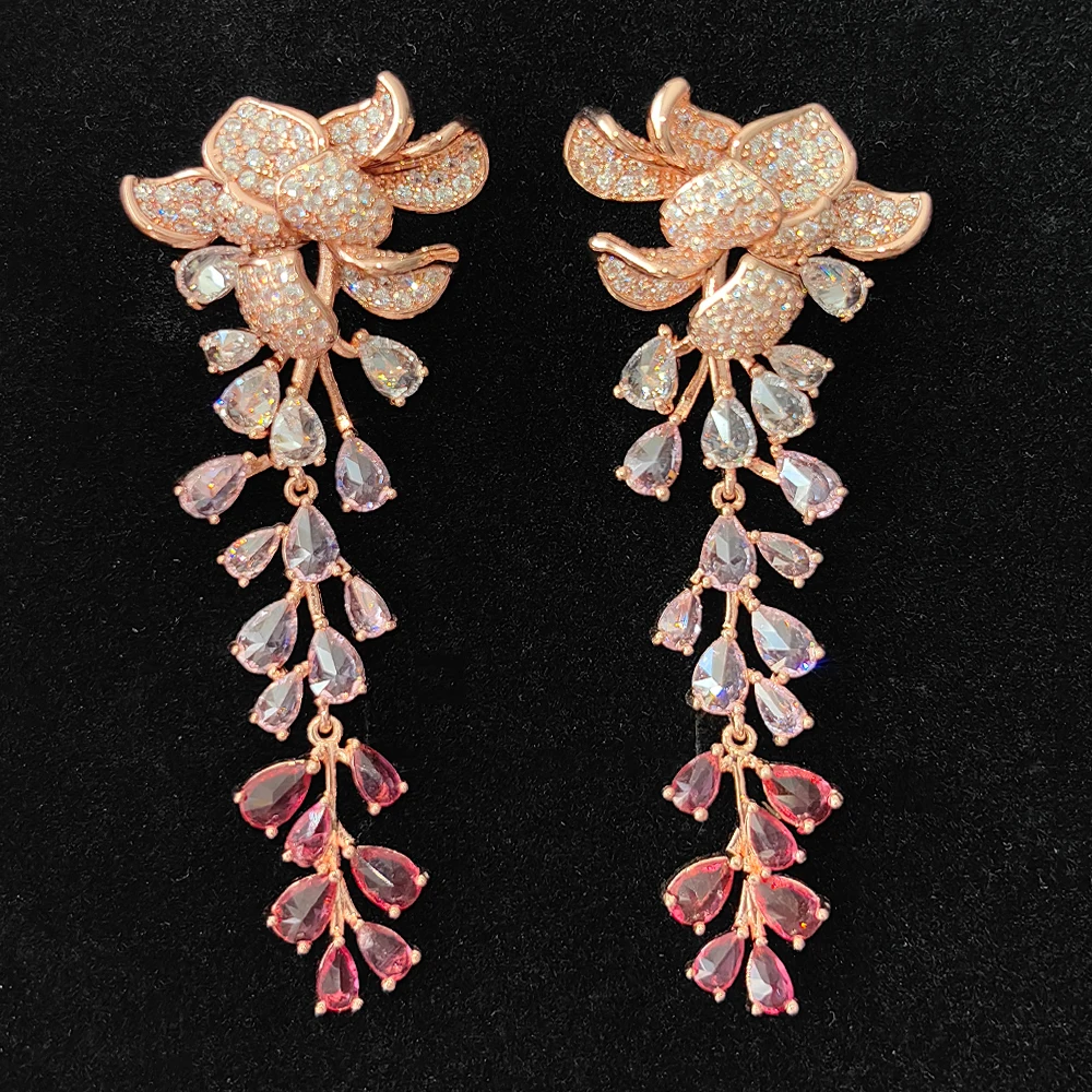 Gorgeous flower earrings silver gold color purple blue red leaf waterdrop long tassel earrings bride wedding evening party gift
Gorgeous flower earrings silver gold color purple blue red leaf waterdrop long tassel earrings bride wedding evening party gift