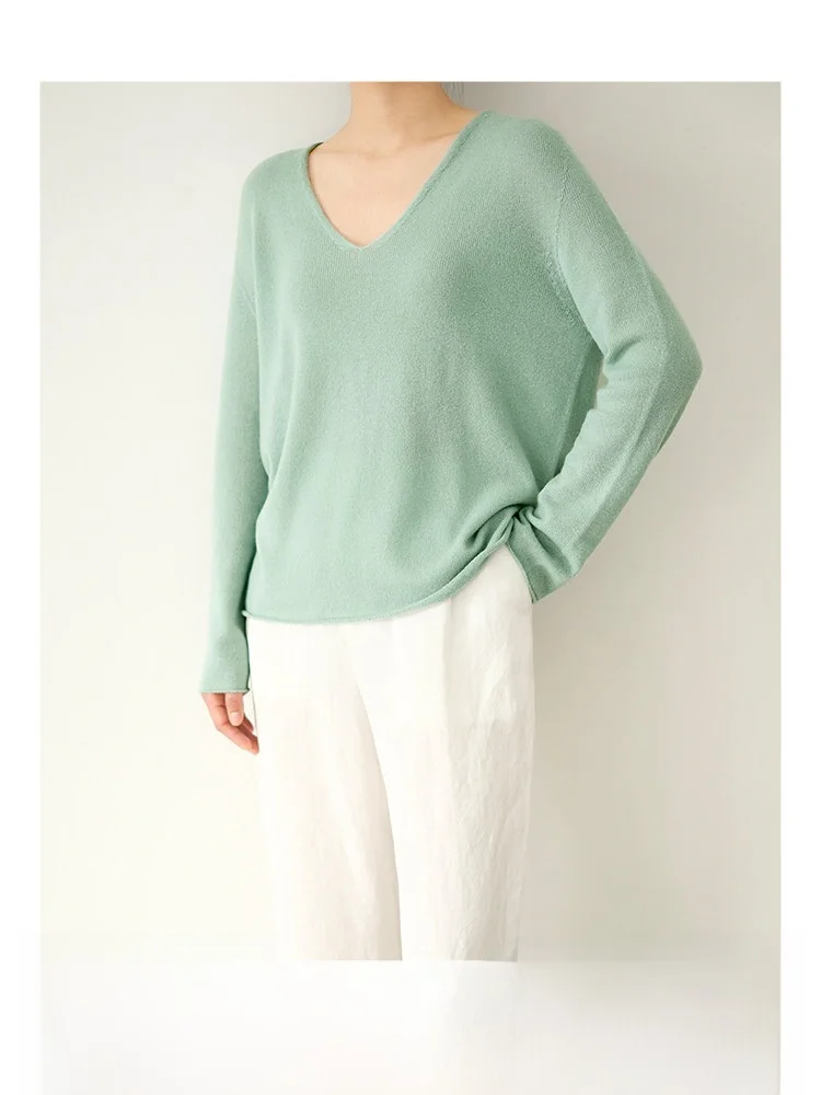 Женский свитер Ele V-Ne Camere из чистой шерсти, тонкой вязки, для весенне-осеннего сезона, повседневный, элегантный, для работы, с длинными рукавами
Женский свитер Ele V-Ne Camere из чистой шерсти, тонкой вязки, для весенне-осеннего сезона, повседневный, элегантный, для работы, с длинными рукавами