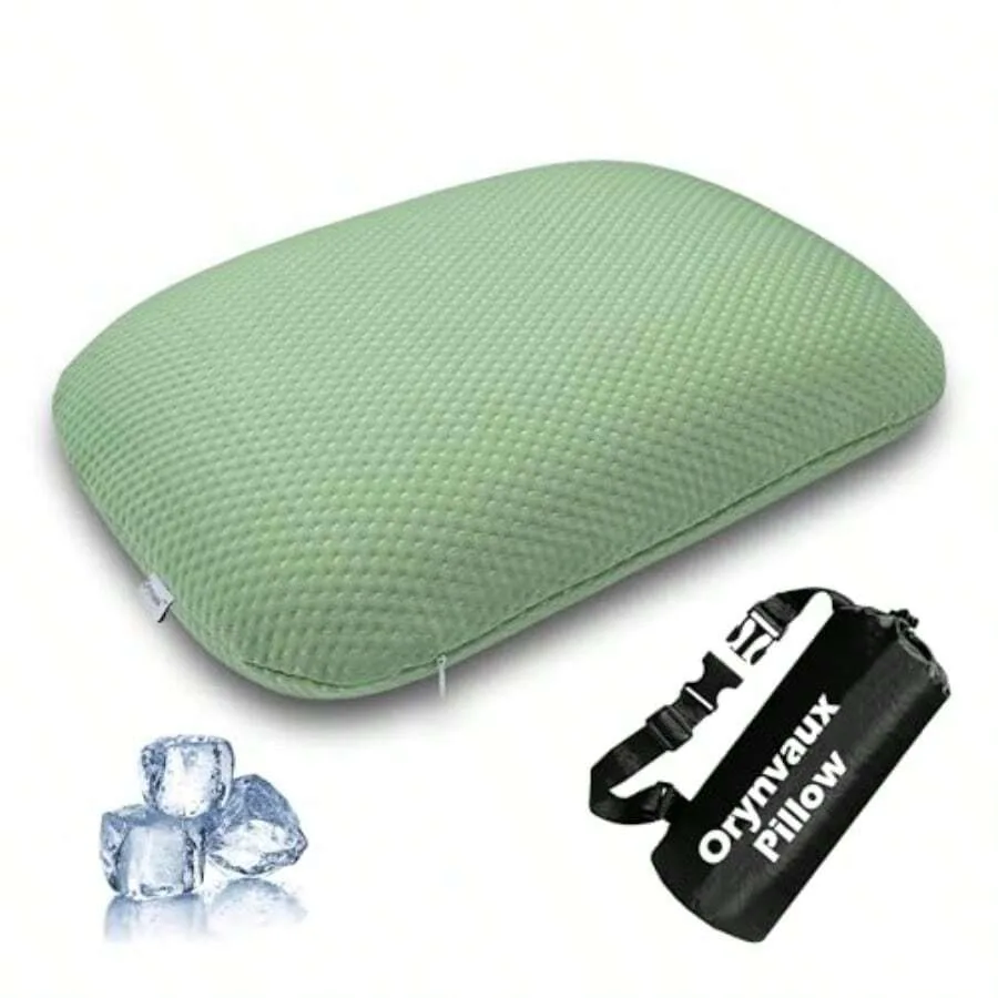 Cooling Camping Pillow, Memory Foam Travel Pillow With Adjustable Buckle Strap And Storage Bag, Compact Small Pillow For Airpla
Cooling Camping Pillow, Memory Foam Travel Pillow With Adjustable Buckle Strap And Storage Bag, Compact Small Pillow For Airpla