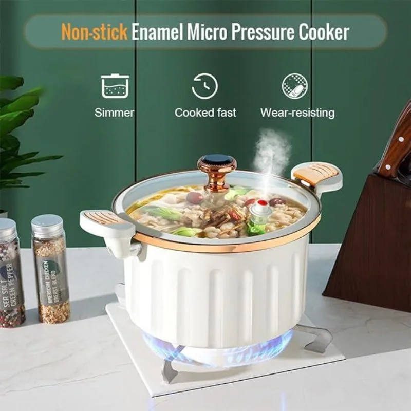 Non-stick Enamel Micro Pressure Cooker, 2.11gal Large Capacity Non-stick Pan Pressure Cooker, Push-Pull Lock Pressure Cooker
Non-stick Enamel Micro Pressure Cooker, 2.11gal Large Capacity Non-stick Pan Pressure Cooker, Push-Pull Lock Pressure Cooker