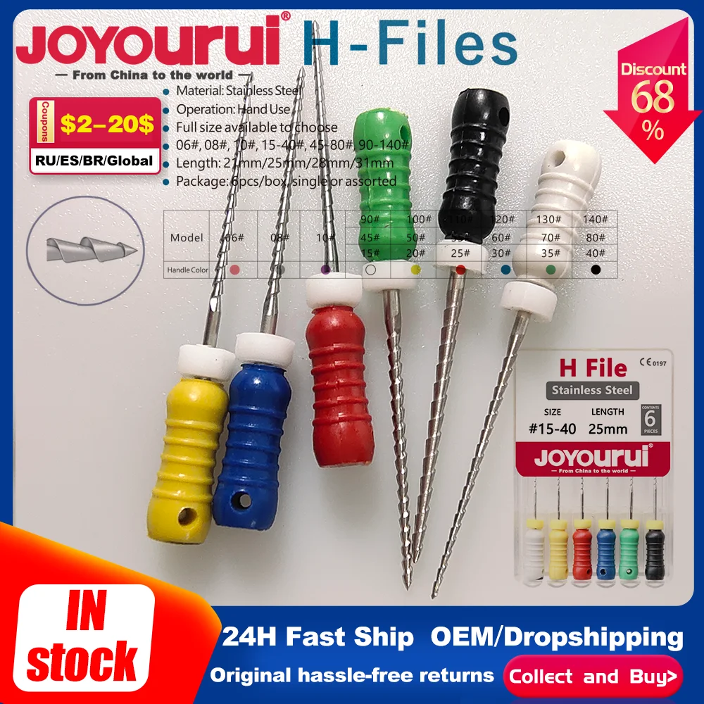 Dental Root Cannal Files Endo H File 21/25/31mm Hand Use Stainless Steel Endodontic Instruments Dentist Dentistry 06#08#10#15-80
Dental Root Cannal Files Endo H File 21/25/31mm Hand Use Stainless Steel Endodontic Instruments Dentist Dentistry 06#08#10#15-80