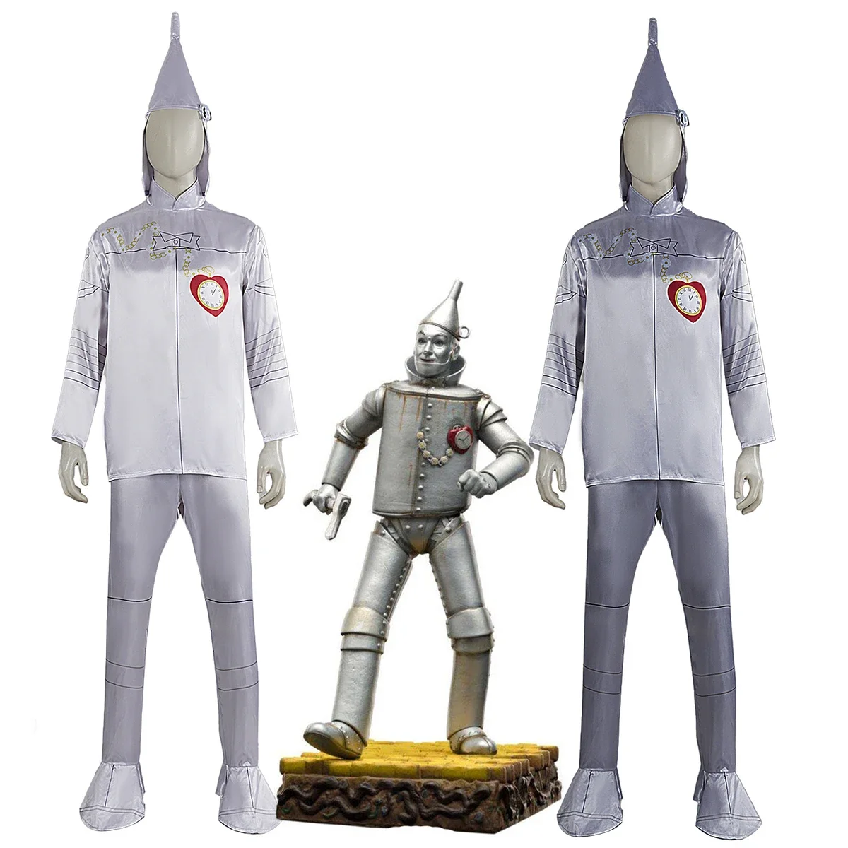 Halloween Cosplay Tin Man Costume Parent-children Clothing Adult Male Iron Man Costume Wizard of Oz Performance Stage Costumes
Halloween Cosplay Tin Man Costume Parent-children Clothing Adult Male Iron Man Costume Wizard of Oz Performance Stage Costumes