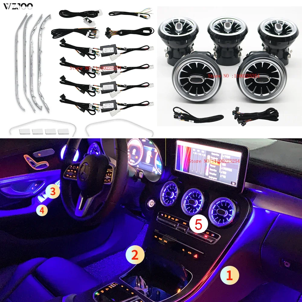 3/12/64 Colors Car LED Nozzle Atmosphere Lamp Strips For Mercedes-Benz C/GLC class W205 X253 MB Air Vent Neon Ambient Light
3/12/64 Colors Car LED Nozzle Atmosphere Lamp Strips For Mercedes-Benz C/GLC class W205 X253 MB Air Vent Neon Ambient Light