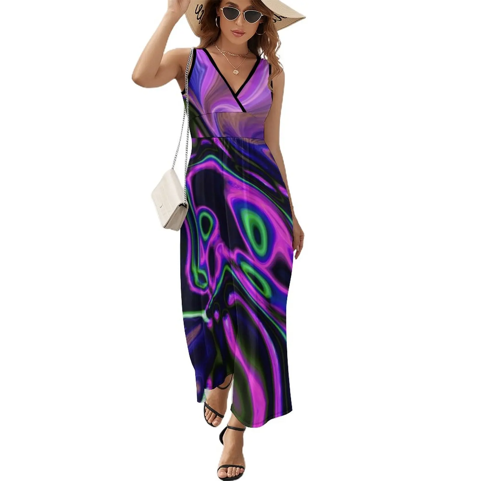modern girly abstract laser rays neon green purple swirls Sleeveless Dress Women's summer dress summer dress women 2023
modern girly abstract laser rays neon green purple swirls Sleeveless Dress Women's summer dress summer dress women 2023