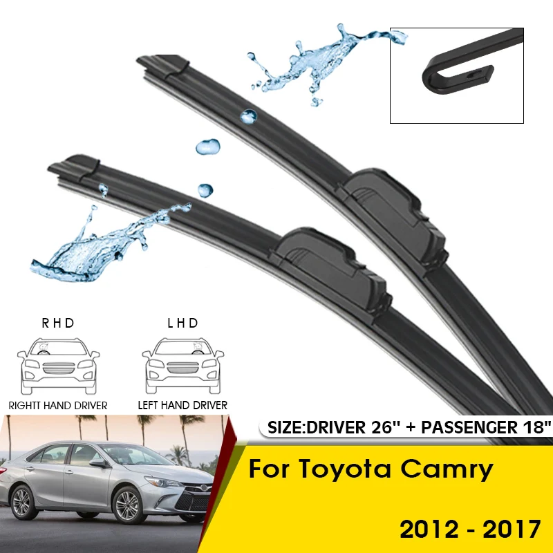 Car Wiper Blades For Toyota Camry 2012-2017 Windshield Windscreen Front Window Blades 26"+18" Car Accessories
Car Wiper Blades For Toyota Camry 2012-2017 Windshield Windscreen Front Window Blades 26"+18" Car Accessories