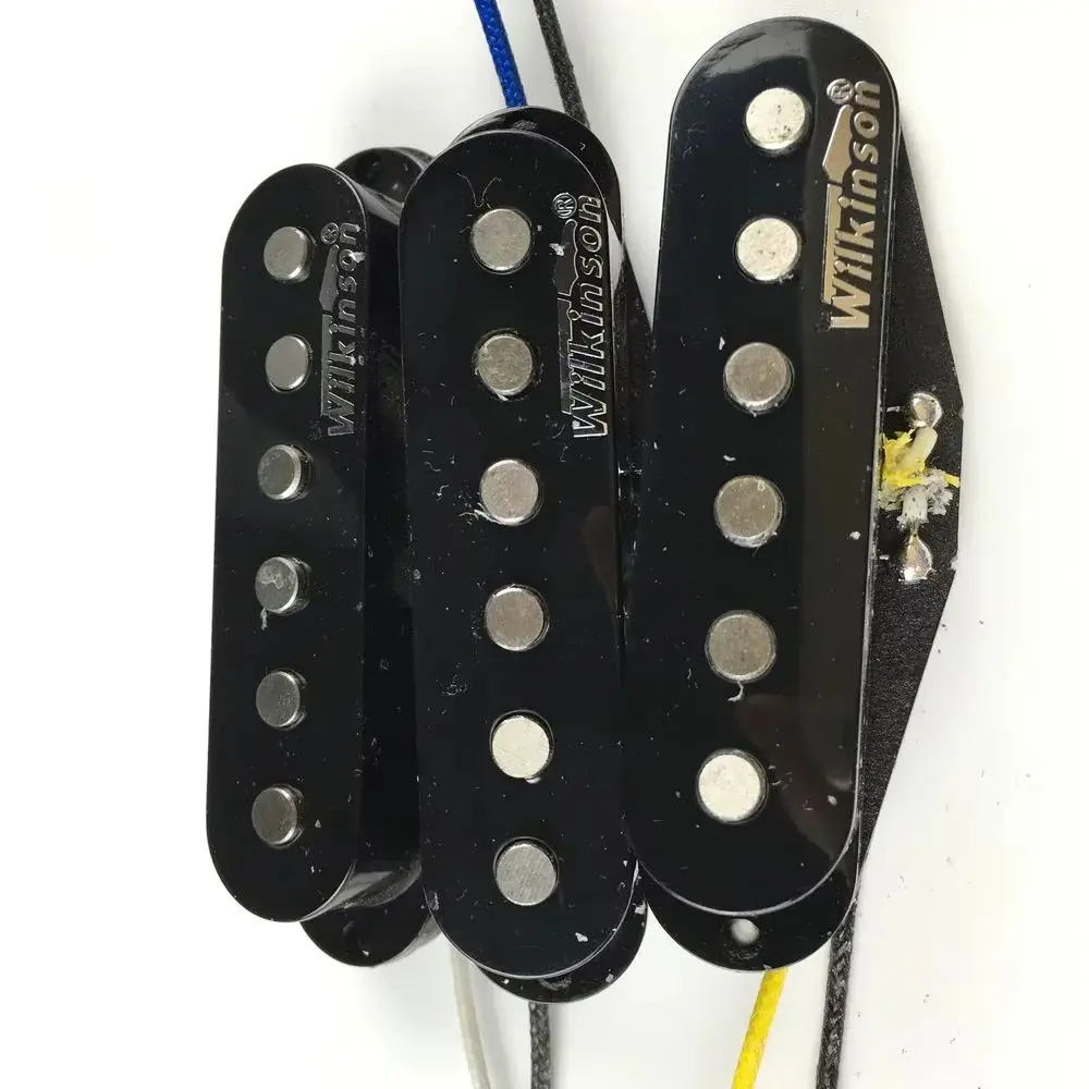 Wilkinson Premium 60's WVS Alnico 5 Single Coil Guitar Pickups 3PCS Black Pickups Set for ST Electric Guitar Made in Korea
Wilkinson Premium 60's WVS Alnico 5 Single Coil Guitar Pickups 3PCS Black Pickups Set for ST Electric Guitar Made in Korea