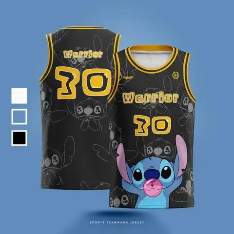2025 Nuevo Arriavl Verano Diseño especial Stitch&Warrior # 30 camisetas sin mangas de cosplay de camiseta de baloncesto para chaleco para adultos/niños