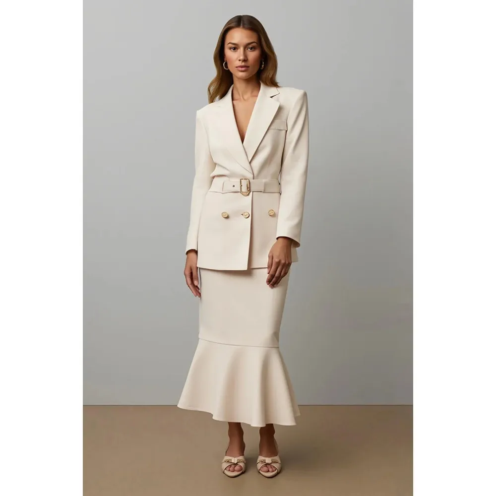 Women’s Belted Blazer Dress, Double Button Slim Fit Suit Jacket, Chic V-Neck Business Office Outfit
Women’s Belted Blazer Dress, Double Button Slim Fit Suit Jacket, Chic V-Neck Business Office Outfit