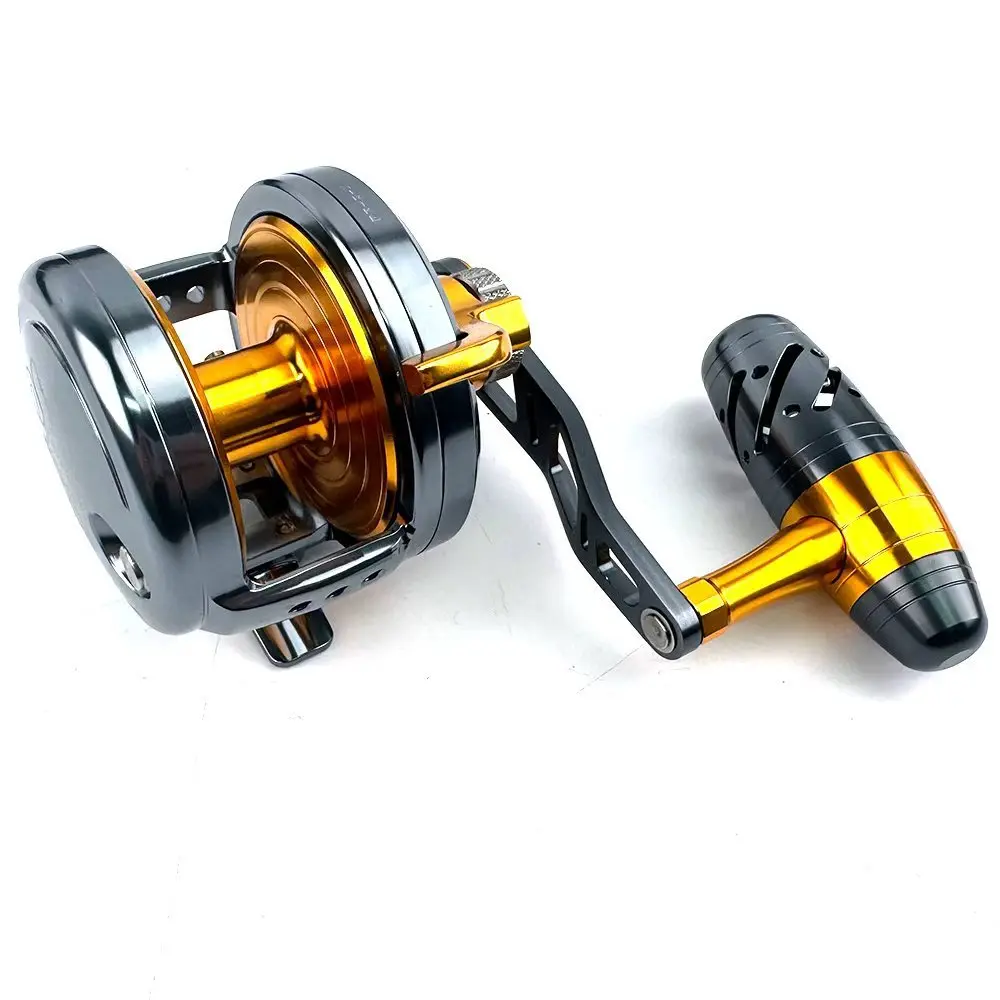 9BB+2RB Full Metal Jigging Reel 6.3:1 Gear Ratio 30kg Drag Gunmetal Gold For Boat Saltwater Trolling Deep Sea Fishing TF200/500
9BB+2RB Full Metal Jigging Reel 6.3:1 Gear Ratio 30kg Drag Gunmetal Gold For Boat Saltwater Trolling Deep Sea Fishing TF200/500
