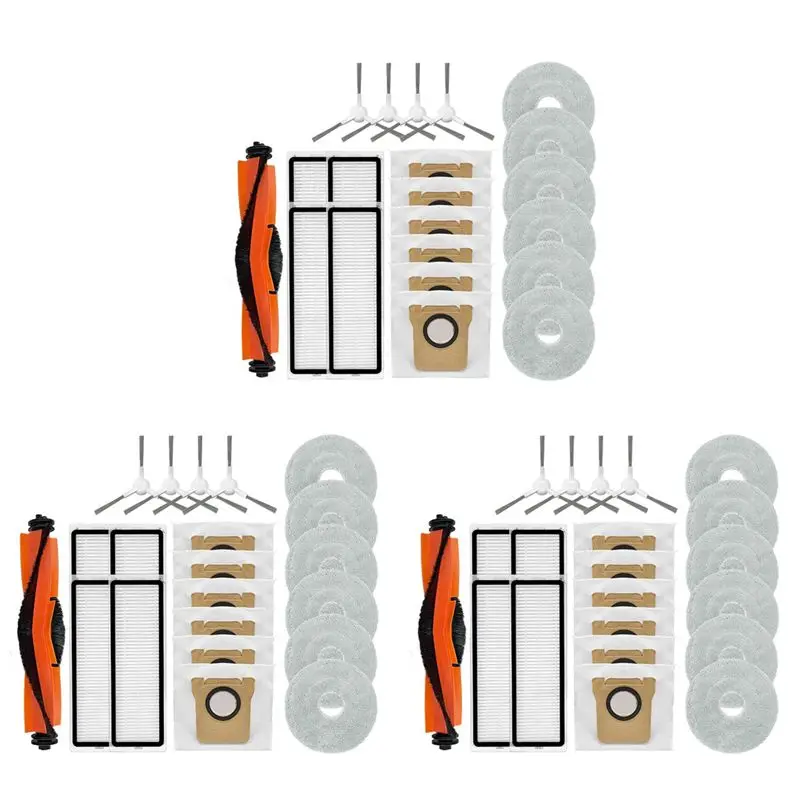 A36T-3 Set For Robot Vacuum X20 Plus / X20 + Robot Vacuum Cleaner Main Side Brush Hepa Filter Mop Cloth Dust Bag
A36T-3 Set For Robot Vacuum X20 Plus / X20 + Robot Vacuum Cleaner Main Side Brush Hepa Filter Mop Cloth Dust Bag