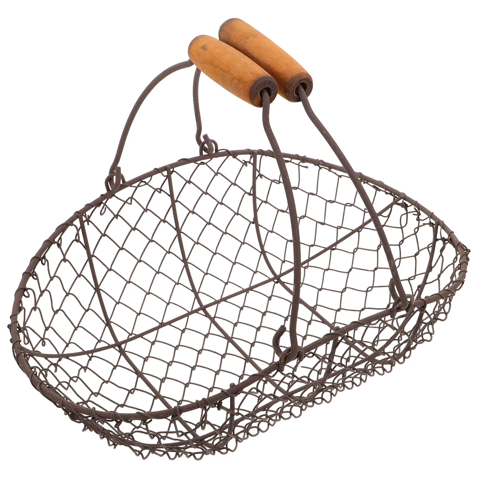 Iron Wire Egg Basket Wooden Handle Metal Storage Organizer Kitchen Countertop Wire Basket for Eggs Snacks Iron Storage Organizer
Iron Wire Egg Basket Wooden Handle Metal Storage Organizer Kitchen Countertop Wire Basket for Eggs Snacks Iron Storage Organizer