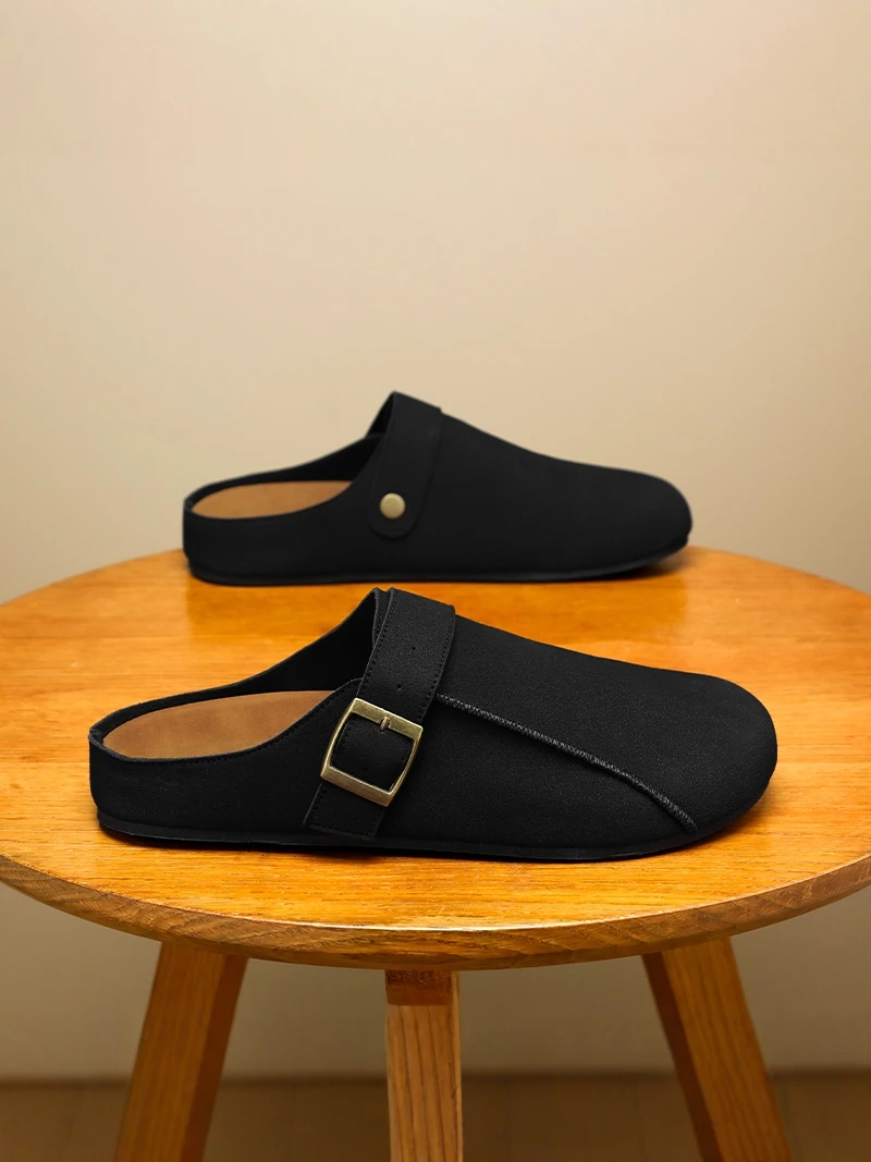 Birkent Men's Slippers Summer Casual Anti-slip Outdoor Wear Lazy One-Step No-Back Work Commute Head Cover Half Slippers
Birkent Men's Slippers Summer Casual Anti-slip Outdoor Wear Lazy One-Step No-Back Work Commute Head Cover Half Slippers