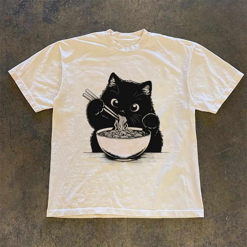 T-Shirt Clothing Printed Women's Retro Trend Cute Short Sleeved Fashion Summer New Casual Fun Cat Printed Pattern Polyester T-Sh
T-Shirt Clothing Printed Women's Retro Trend Cute Short Sleeved Fashion Summer New Casual Fun Cat Printed Pattern Polyester T-Sh