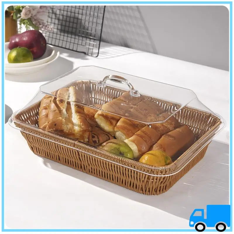 Latest Woven Rattan Basket With Acrylic Lid - Polypropylene Food Serving Basket For Bread, Fruits, And More
Latest Woven Rattan Basket With Acrylic Lid - Polypropylene Food Serving Basket For Bread, Fruits, And More