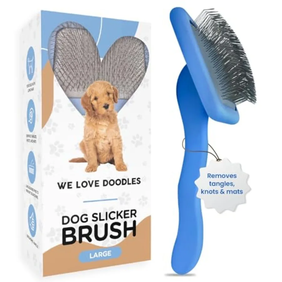 Slicker Brush for Dogs, Dog Grooming plies - Best Doodle and Poodle Brush for Haired Dogs - Goldendoodle Pin Der for Dematting
Slicker Brush for Dogs, Dog Grooming plies - Best Doodle and Poodle Brush for Haired Dogs - Goldendoodle Pin Der for Dematting
