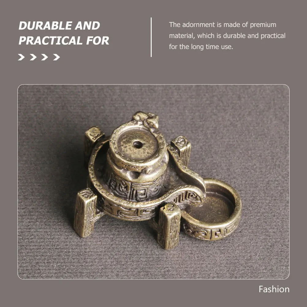 Creative Stone Mill Shape Incense Stand Brass Desktop Decor Incense Holder Fashionable Brass Censer Base Ornament 
Creative Stone Mill Shape Incense Stand Brass Desktop Decor Incense Holder Fashionable Brass Censer Base Ornament