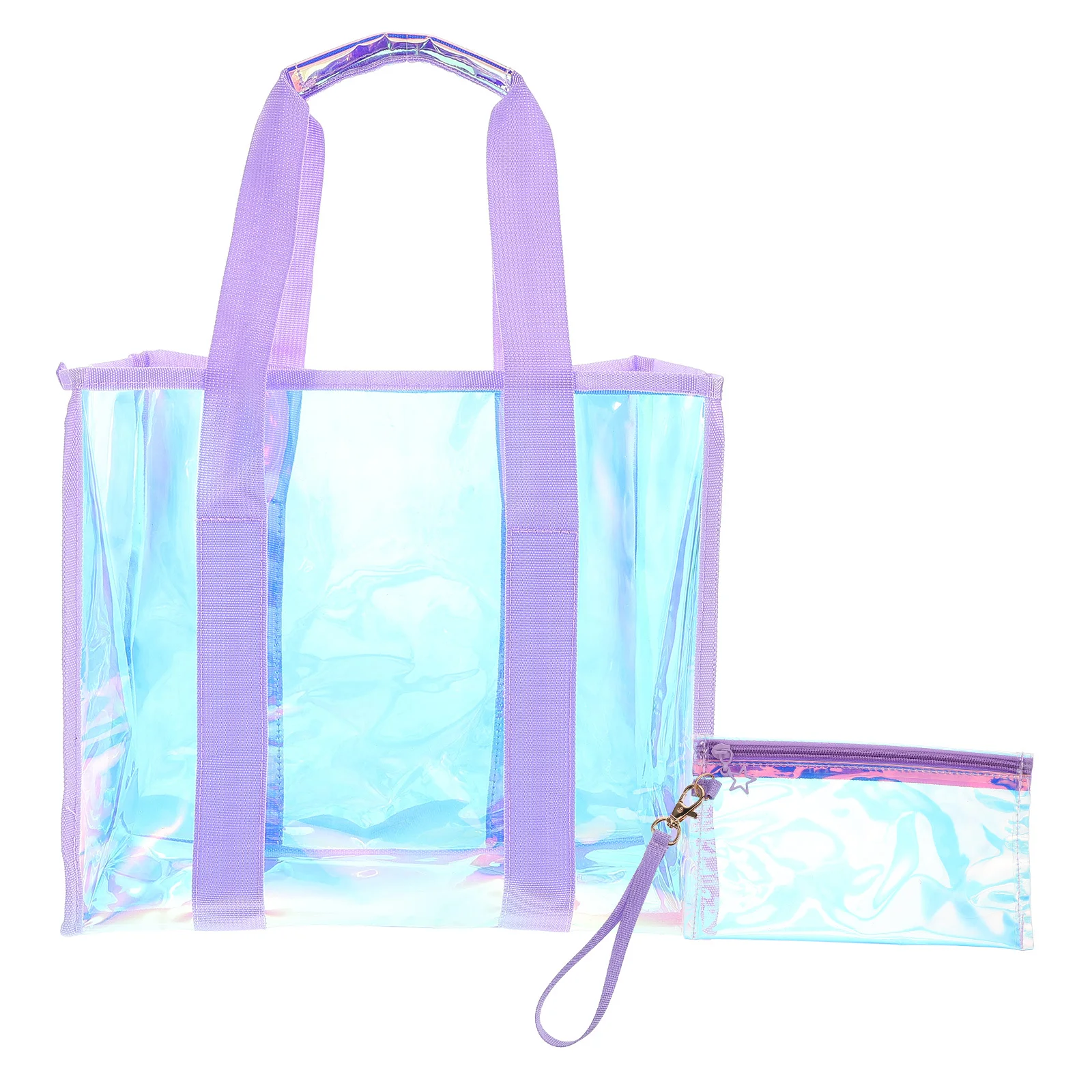 1Set Waterproof Holographic PVC Beach Tote Bag Large Capacity Clear Tote Bag for Summer Beach Pool Travel Women
1Set Waterproof Holographic PVC Beach Tote Bag Large Capacity Clear Tote Bag for Summer Beach Pool Travel Women