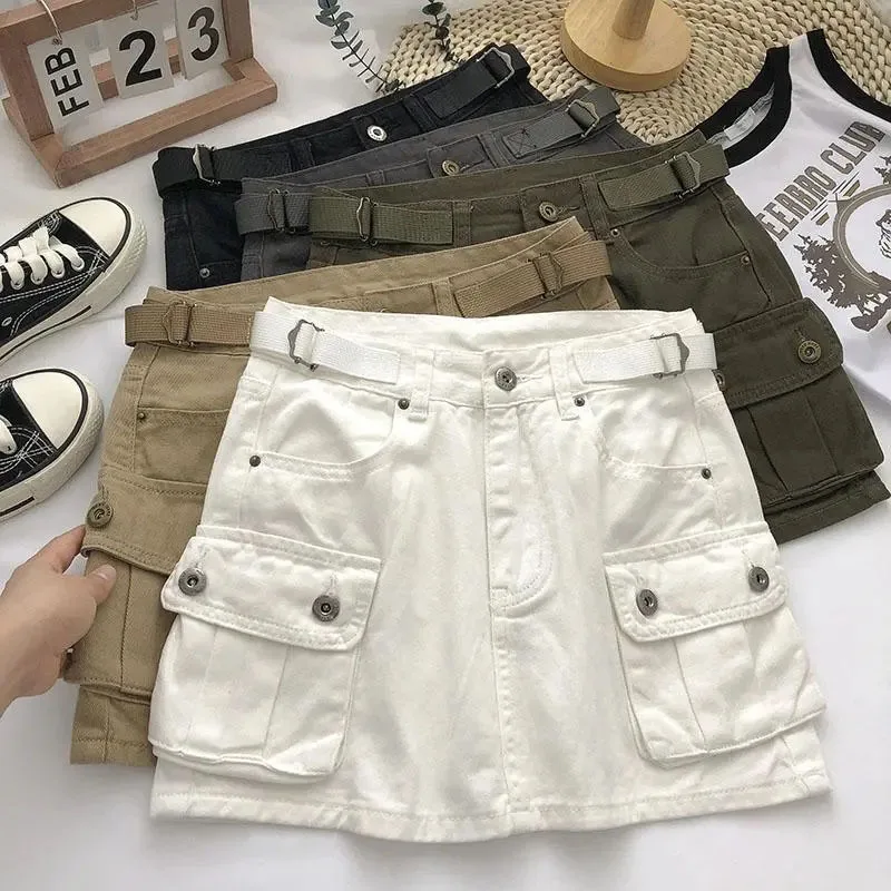 Y2K Vintage Denim Skirts for Women High Waist Korean Slim Pocket Cargo Skirts Ladies Streetwear Solid Sexy Slim Mini Skirts
Y2K Vintage Denim Skirts for Women High Waist Korean Slim Pocket Cargo Skirts Ladies Streetwear Solid Sexy Slim Mini Skirts