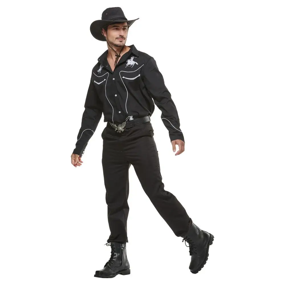 Western Cowboy Shirt Style Halloween Costume for Men Bar Party Professional Theme Large Male Drama Clothing Polyester Material
Western Cowboy Shirt Style Halloween Costume for Men Bar Party Professional Theme Large Male Drama Clothing Polyester Material