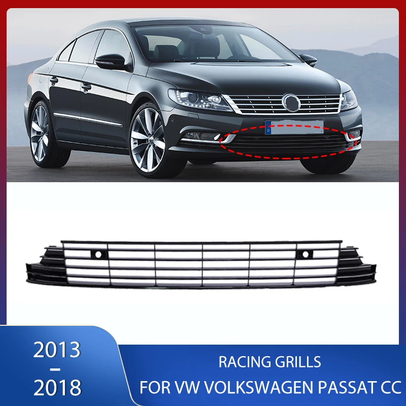 ABS Front Bumper Racing Grills Middle Lower Grille Cover Trim For VW Volkswagen Passat CC 2013 2014 2015 2016 2017 2018
ABS Front Bumper Racing Grills Middle Lower Grille Cover Trim For VW Volkswagen Passat CC 2013 2014 2015 2016 2017 2018