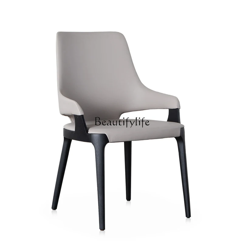 Modern Simple and Light Luxury Solid Wood Leather Home Nordic Solid Wood Chair Minimalist Armchair
Modern Simple and Light Luxury Solid Wood Leather Home Nordic Solid Wood Chair Minimalist Armchair
