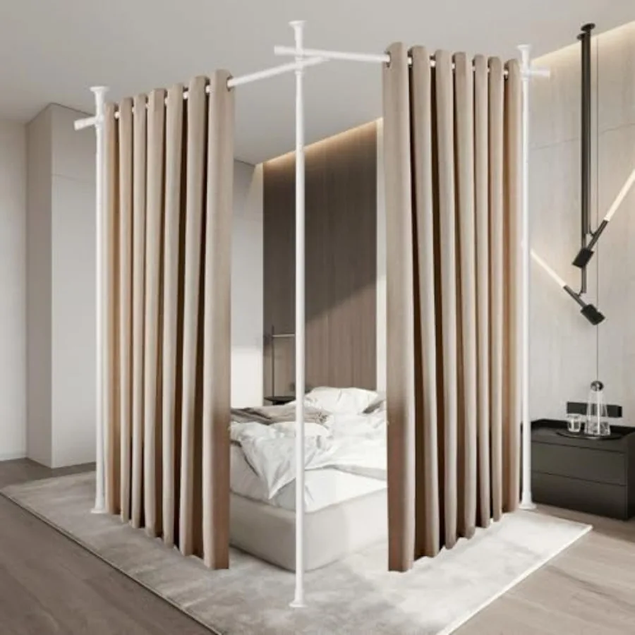 Room Divider Curtain Rod Divider for Room Separation 60-120inch H 48-120inch(W) Adjustable Room Separator Heavy Duty Curtain Di
Room Divider Curtain Rod Divider for Room Separation 60-120inch H 48-120inch(W) Adjustable Room Separator Heavy Duty Curtain Di