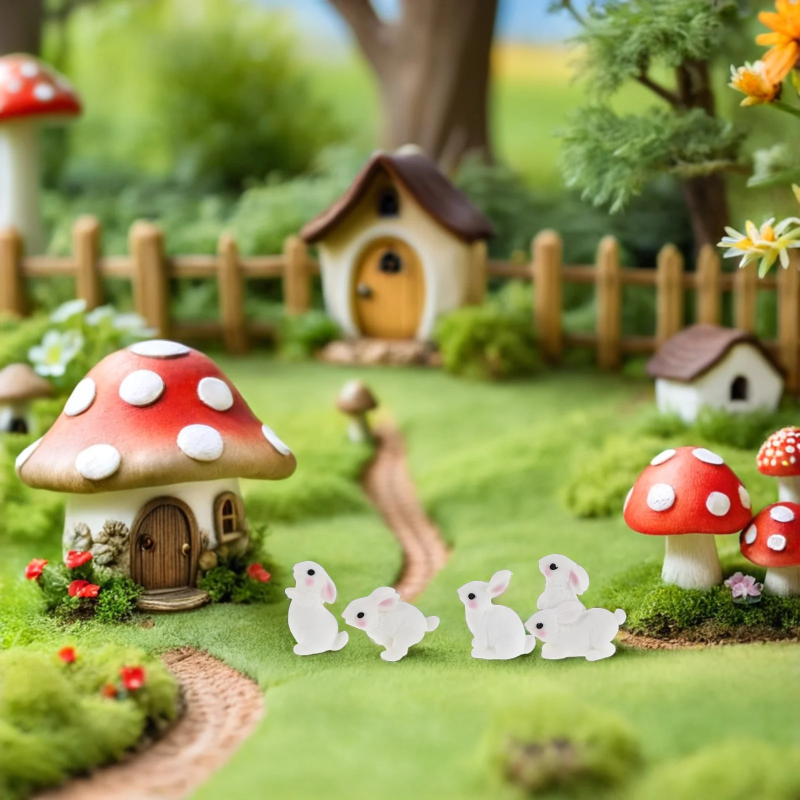 20Pcs Small Rabbit Statues White Bunny Decor Ideal for Easter Goody Bag Filler Shelf Desk Garden Micro Landscape Display Set
20Pcs Small Rabbit Statues White Bunny Decor Ideal for Easter Goody Bag Filler Shelf Desk Garden Micro Landscape Display Set