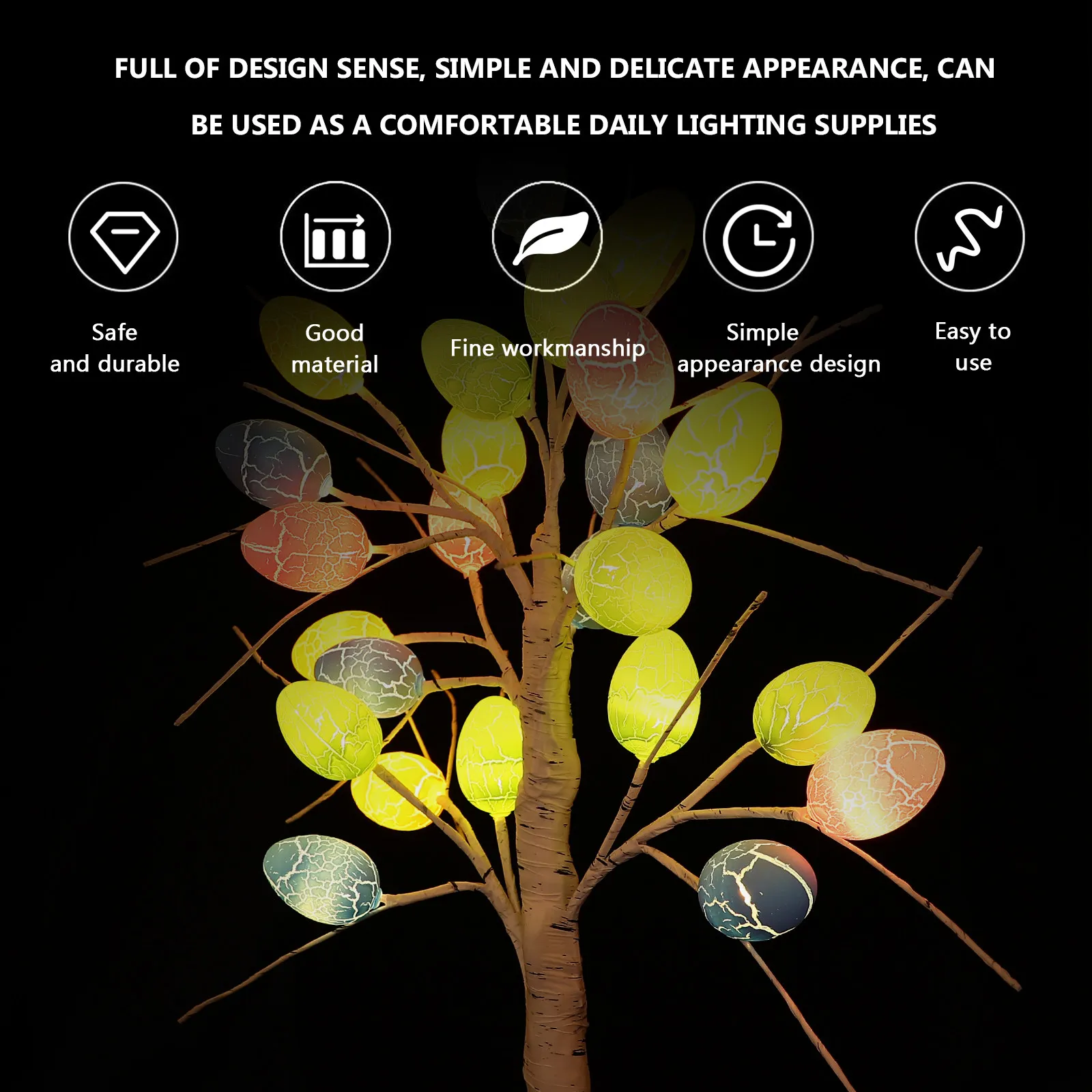 Stylish LED Egg Tree Light Table Lamp for Living Room Bedroom Study Decorative Light Up Tree Centerpiece Indoor Table Decoration
Stylish LED Egg Tree Light Table Lamp for Living Room Bedroom Study Decorative Light Up Tree Centerpiece Indoor Table Decoration