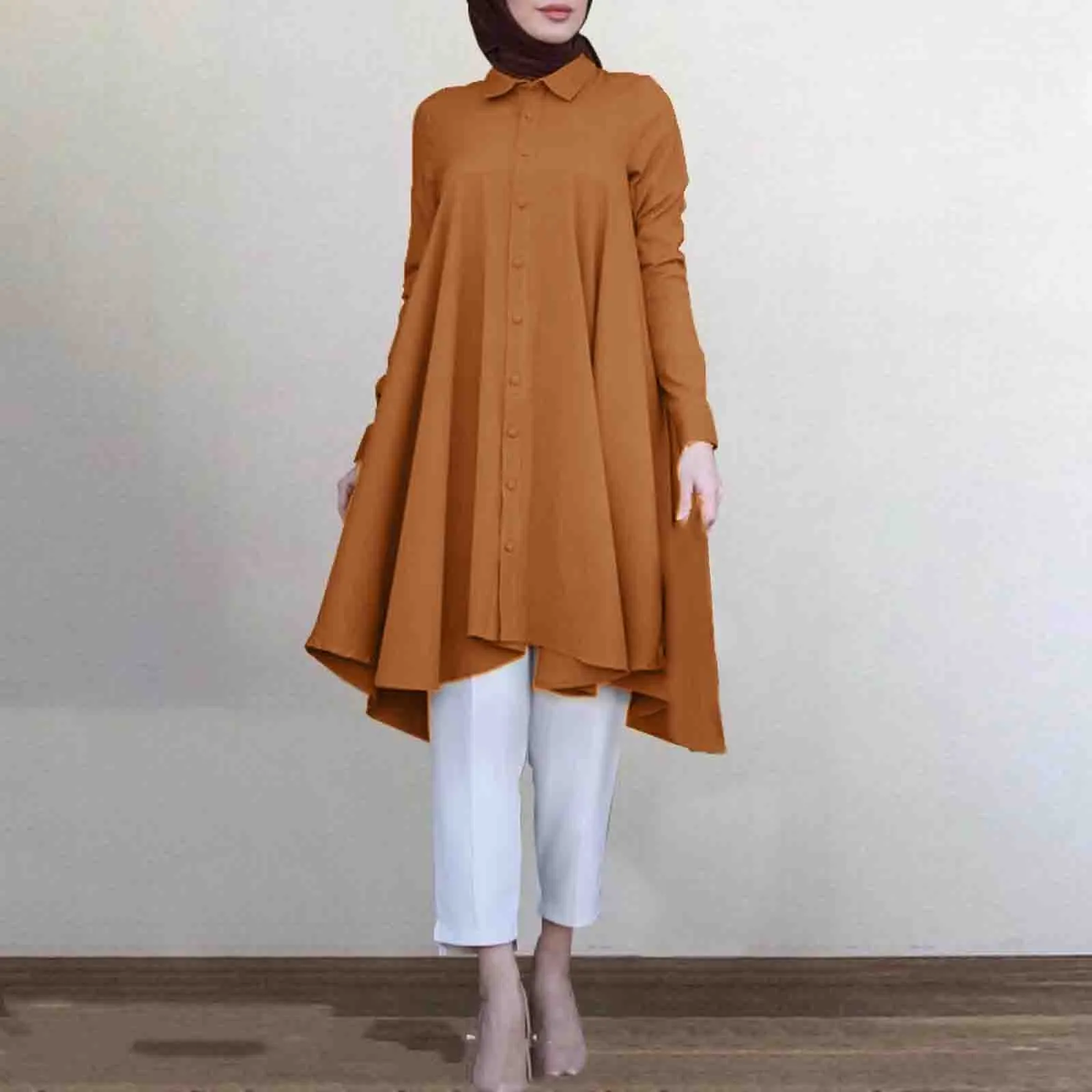 New 2025 Women's Muslim Blouse Long Sleeve Casual Women Tops Islamism Blouses For Muslim Women Solid Fashion Women Muslim Dubai
New 2025 Women's Muslim Blouse Long Sleeve Casual Women Tops Islamism Blouses For Muslim Women Solid Fashion Women Muslim Dubai
