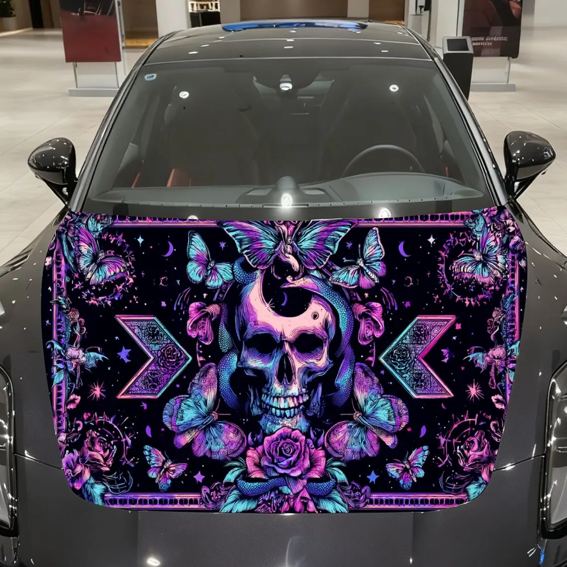 Purple-Blue Butterflies and Roses Car Vinyl Wrap, PVC Material Waterproof Car Hood Sticker, Self-Adhesive Scratch-Resistant Stic
Purple-Blue Butterflies and Roses Car Vinyl Wrap, PVC Material Waterproof Car Hood Sticker, Self-Adhesive Scratch-Resistant Stic