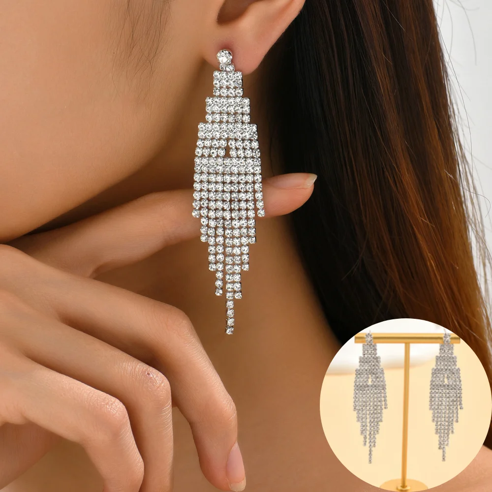 1 Pair of Trendy Stylish Silver Dangle Earrings Shiny Rhombus Design Match Daily Outfits Party Accessories Fashionable Stuff
1 Pair of Trendy Stylish Silver Dangle Earrings Shiny Rhombus Design Match Daily Outfits Party Accessories Fashionable Stuff