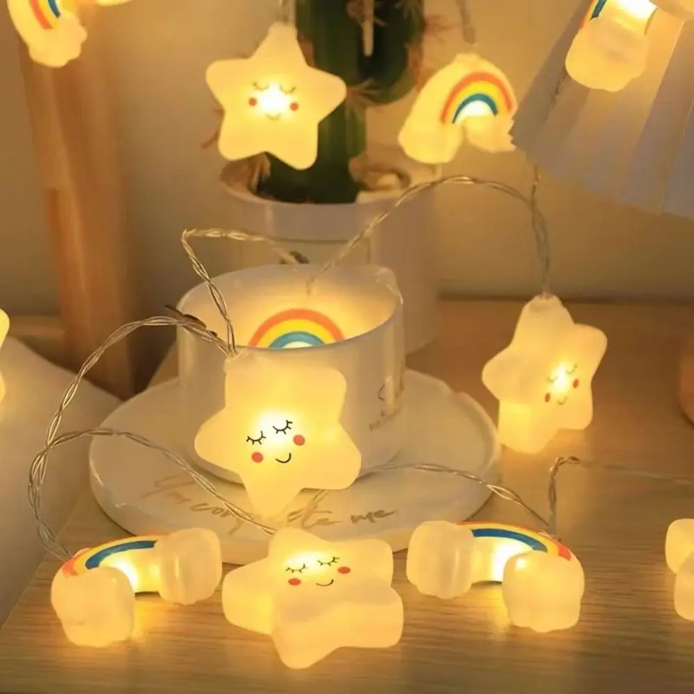 LED String Fairy Lights Festive Decoration Lights 1.5M/10LED Rainbow Star Light String For Children Room Night Market
LED String Fairy Lights Festive Decoration Lights 1.5M/10LED Rainbow Star Light String For Children Room Night Market