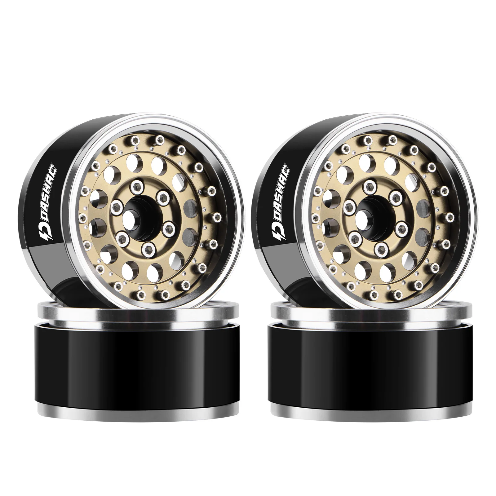 DashRC 1.9" Beadlock Wheels Aluminum Alloy Negative Offset Rims 4PCS for 1/10 RC Crawler SCX10 TRX4 TRX6
DashRC 1.9" Beadlock Wheels Aluminum Alloy Negative Offset Rims 4PCS for 1/10 RC Crawler SCX10 TRX4 TRX6