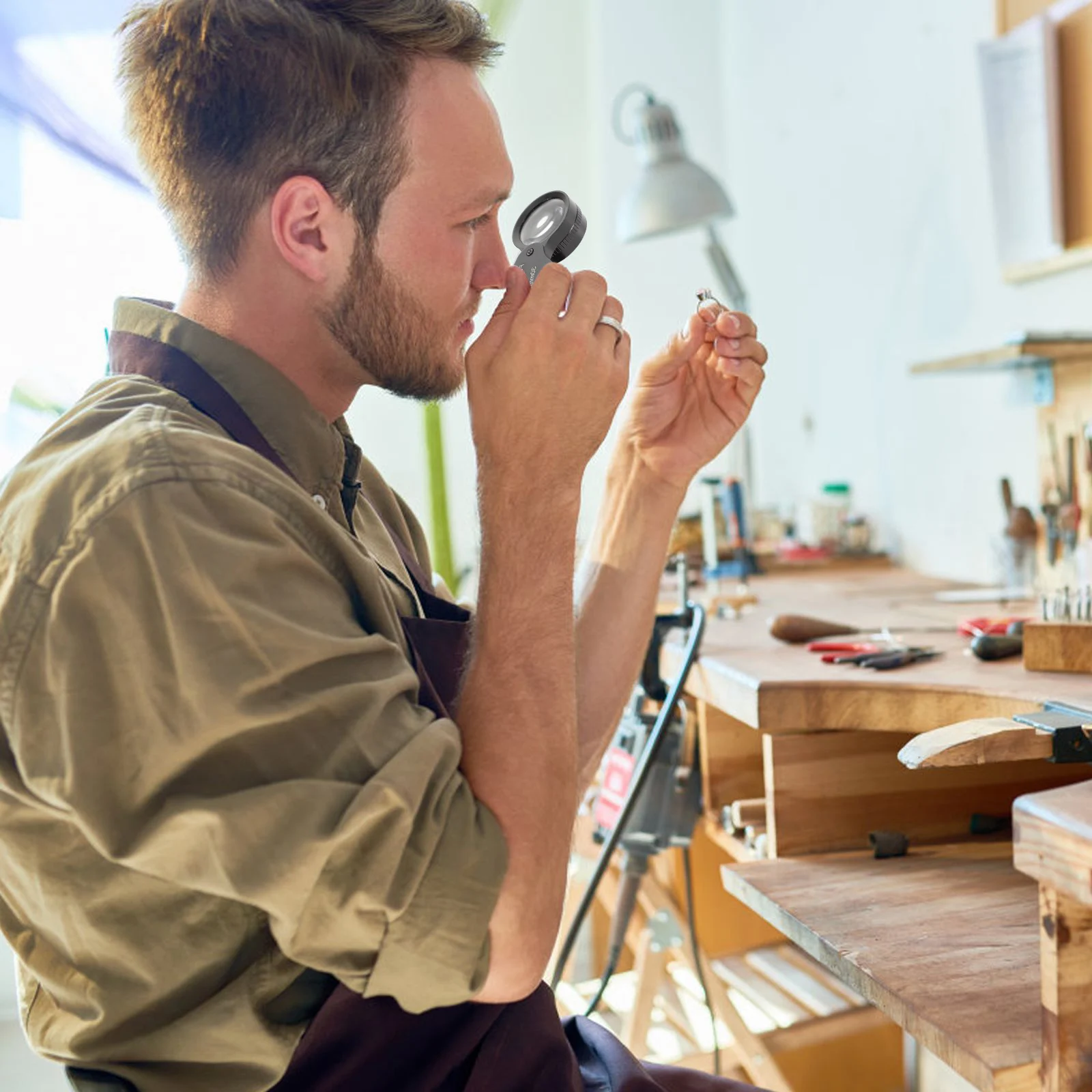 30x Folding Magnifier Portable Lightweight Compact Magnifying Glass Reading Tool with Protective Rotating Case
30x Folding Magnifier Portable Lightweight Compact Magnifying Glass Reading Tool with Protective Rotating Case