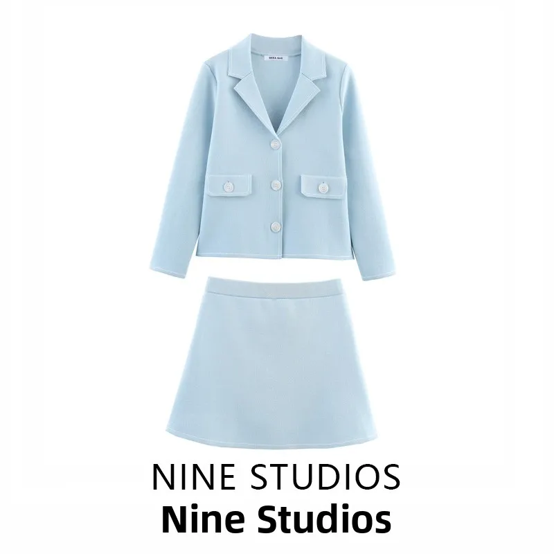 NINE ZA Knitted Cardigan Coat with Lace Trim Skirt Set Long Sve Button Closure Faionable Women's Two-Piece Suit
NINE ZA Knitted Cardigan Coat with Lace Trim Skirt Set Long Sve Button Closure Faionable Women's Two-Piece Suit