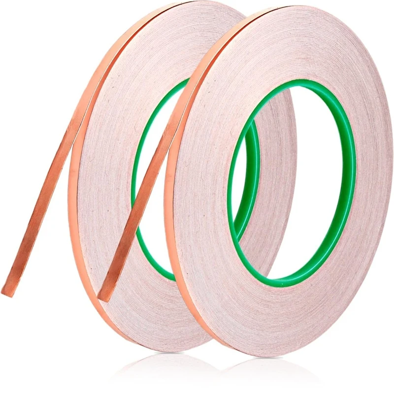 ABVA-2PCS Медная защитная лента 1/4 дюйма X 164 фута, лента из медной фольги и медная защитная лента для медной ленты проводящий клей
ABVA-2PCS Медная защитная лента 1/4 дюйма X 164 фута, лента из медной фольги и медная защитная лента для медной ленты проводящий клей