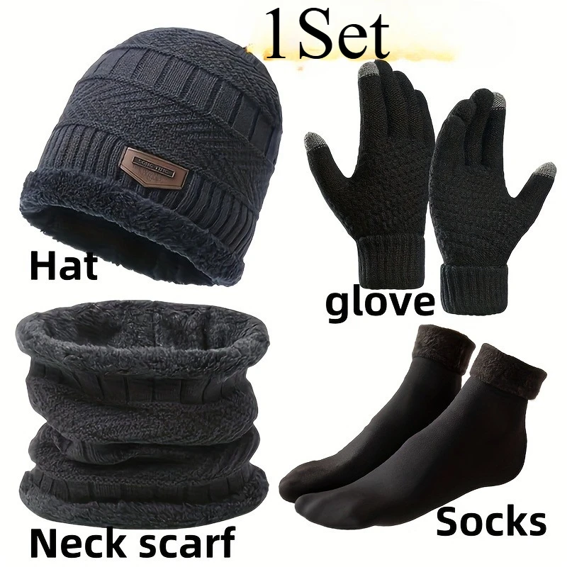 1Set Warmth Set: Hat, Scarf, Gloves, Socks, Suitable for Both Men and Women, Suitable for Daily Leisure and Outdoor Activities
1Set Warmth Set: Hat, Scarf, Gloves, Socks, Suitable for Both Men and Women, Suitable for Daily Leisure and Outdoor Activities