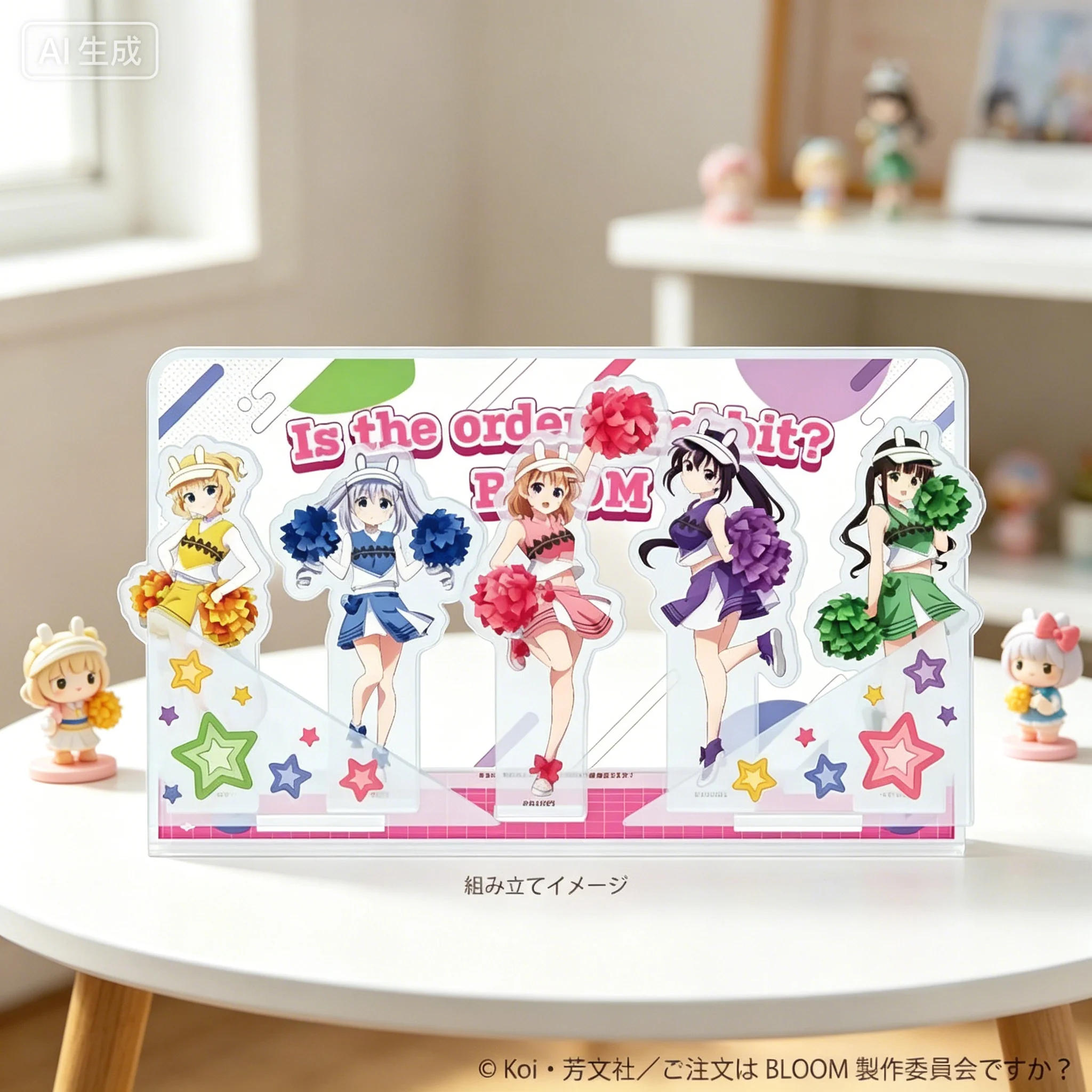 Is the Order a Rabbit BLOOM Cheerleader costume Multi-person stage Acrylic Figure Stand Model Plate Keychains Desktop Ornament
Is the Order a Rabbit BLOOM Cheerleader costume Multi-person stage Acrylic Figure Stand Model Plate Keychains Desktop Ornament