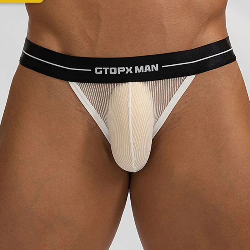Mens Sexy Underwear Ice Silk Striped Mesh Low Rise Briefs Sheer U Convex Pouch Ultra Thin Panties Breathable Underpants Slips
Mens Sexy Underwear Ice Silk Striped Mesh Low Rise Briefs Sheer U Convex Pouch Ultra Thin Panties Breathable Underpants Slips