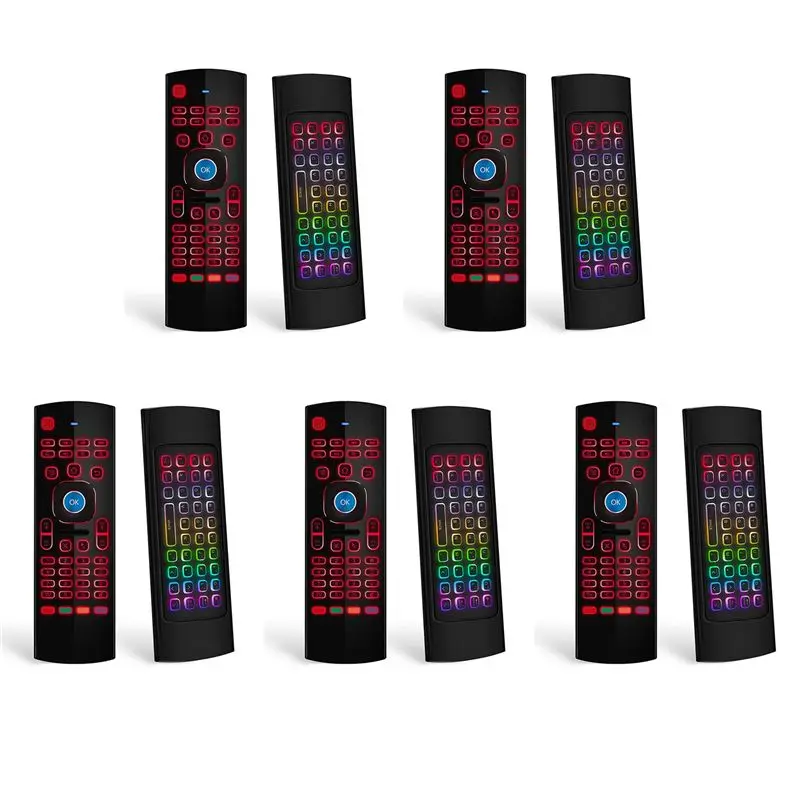 AA08-5X Air Mouse For Android Tv Box, Mini Wireless Keyboard Air Remote Mouse Control With RGB Backlit MX3 Pro IR Learning
AA08-5X Air Mouse For Android Tv Box, Mini Wireless Keyboard Air Remote Mouse Control With RGB Backlit MX3 Pro IR Learning