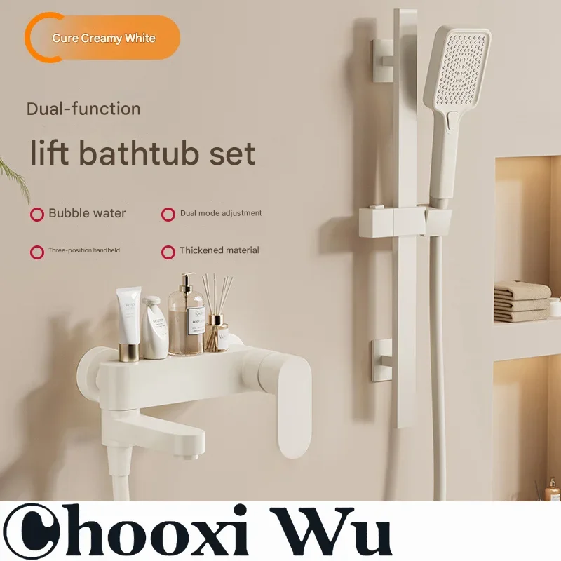Brass Shower Bathroom Bathtub Faucet with Swivel Tub Spout Wall Mounted Hot and Cold Water Mixer Valve Household Bath Tap
Brass Shower Bathroom Bathtub Faucet with Swivel Tub Spout Wall Mounted Hot and Cold Water Mixer Valve Household Bath Tap