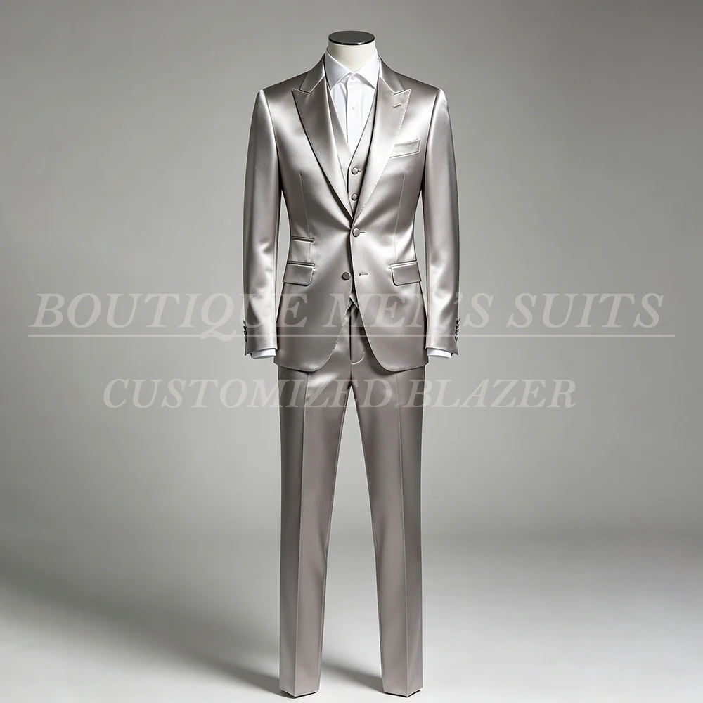 Trendy Men's Suits Fashion Slim Fit 3 Piece Jacket Pants Vest Sets Elegant Prom Evening Male Clothing Customized Full Sets
Trendy Men's Suits Fashion Slim Fit 3 Piece Jacket Pants Vest Sets Elegant Prom Evening Male Clothing Customized Full Sets