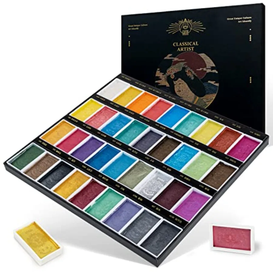 Watercolor Paint Set Classical y Solid Paints Strong Coverage Good Lightfastness Ideal for Illustrators Artists Painters Studen
Watercolor Paint Set Classical y Solid Paints Strong Coverage Good Lightfastness Ideal for Illustrators Artists Painters Studen