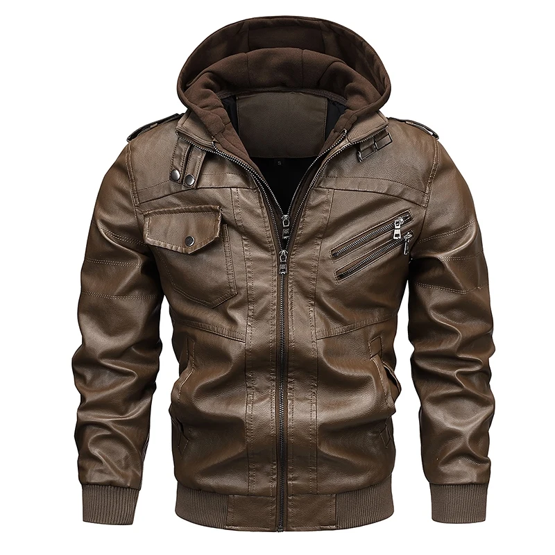 Male Casual PU Leather Jacket Autumn Winter Windbreaker Men Leather Jacket Warm Overcoat PU Biker Jacket Hooded Fashion Coats
Male Casual PU Leather Jacket Autumn Winter Windbreaker Men Leather Jacket Warm Overcoat PU Biker Jacket Hooded Fashion Coats