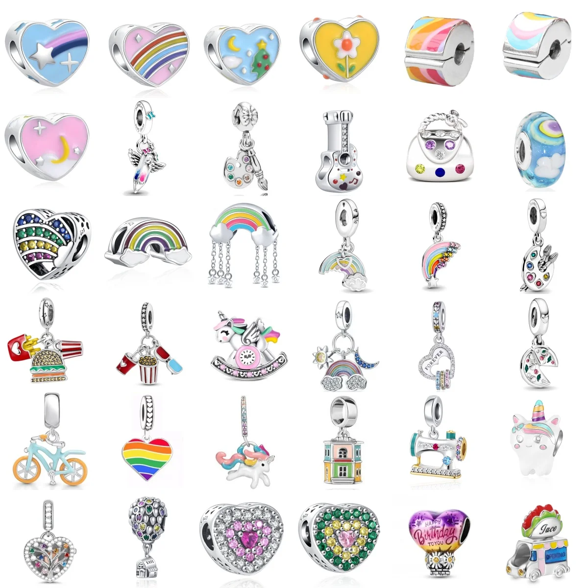 New Beautiful and Colorful Unicorn 925 Silver Rainbow Bead Life Tree Pendant Fit Bracelet Original Women's DIY Accessory Gift
New Beautiful and Colorful Unicorn 925 Silver Rainbow Bead Life Tree Pendant Fit Bracelet Original Women's DIY Accessory Gift